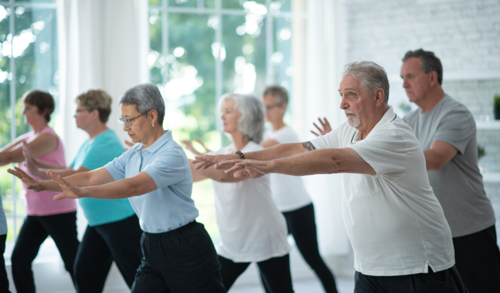 older people doing exercise