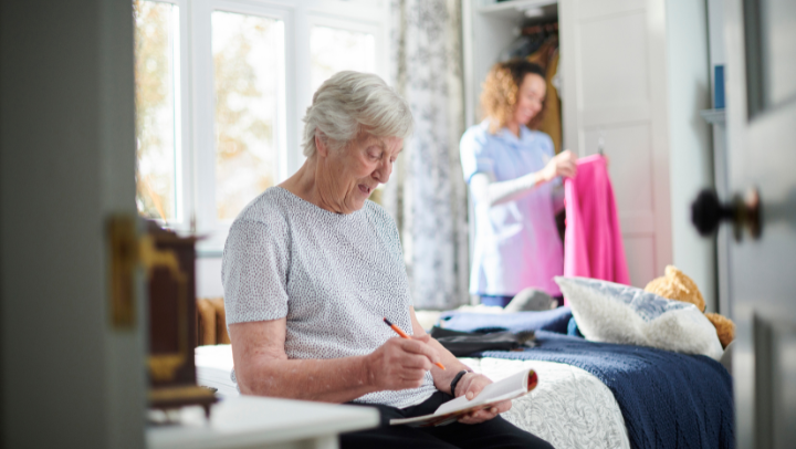 woman writing