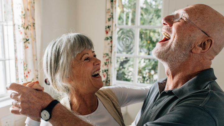 Old couple dancing